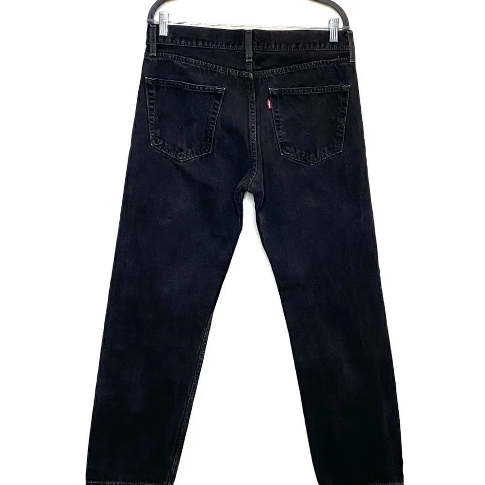 Levi’s black 505 straight leg jeans size 34 X 32
